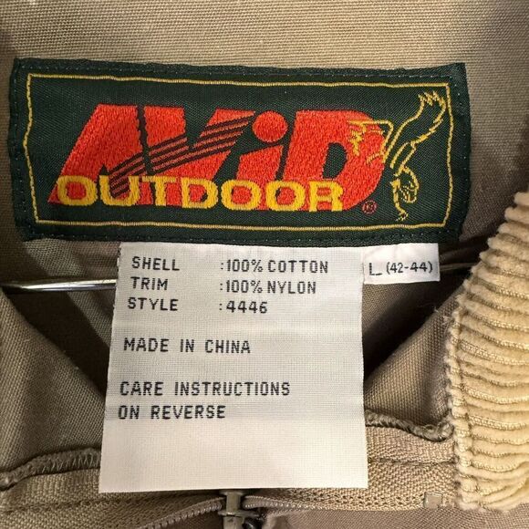 Avid Outdoor Vtg  Hunting Shooting Duck Jacket‎ Mens Size L (42-44) Back Pocket - Picture 4 of 10